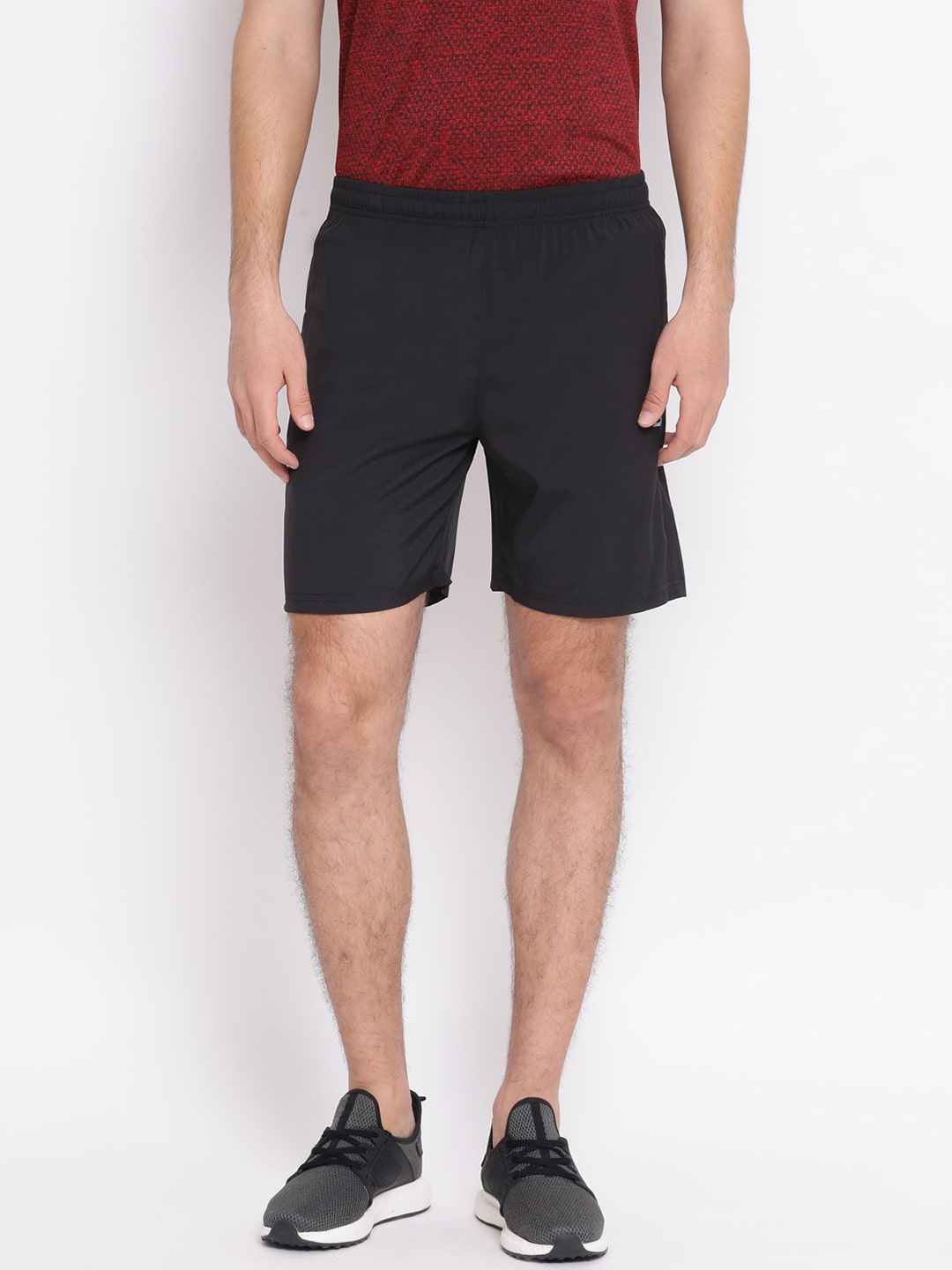 

SPOLEI Polyester Solid Black Color Sports Shorts for Men