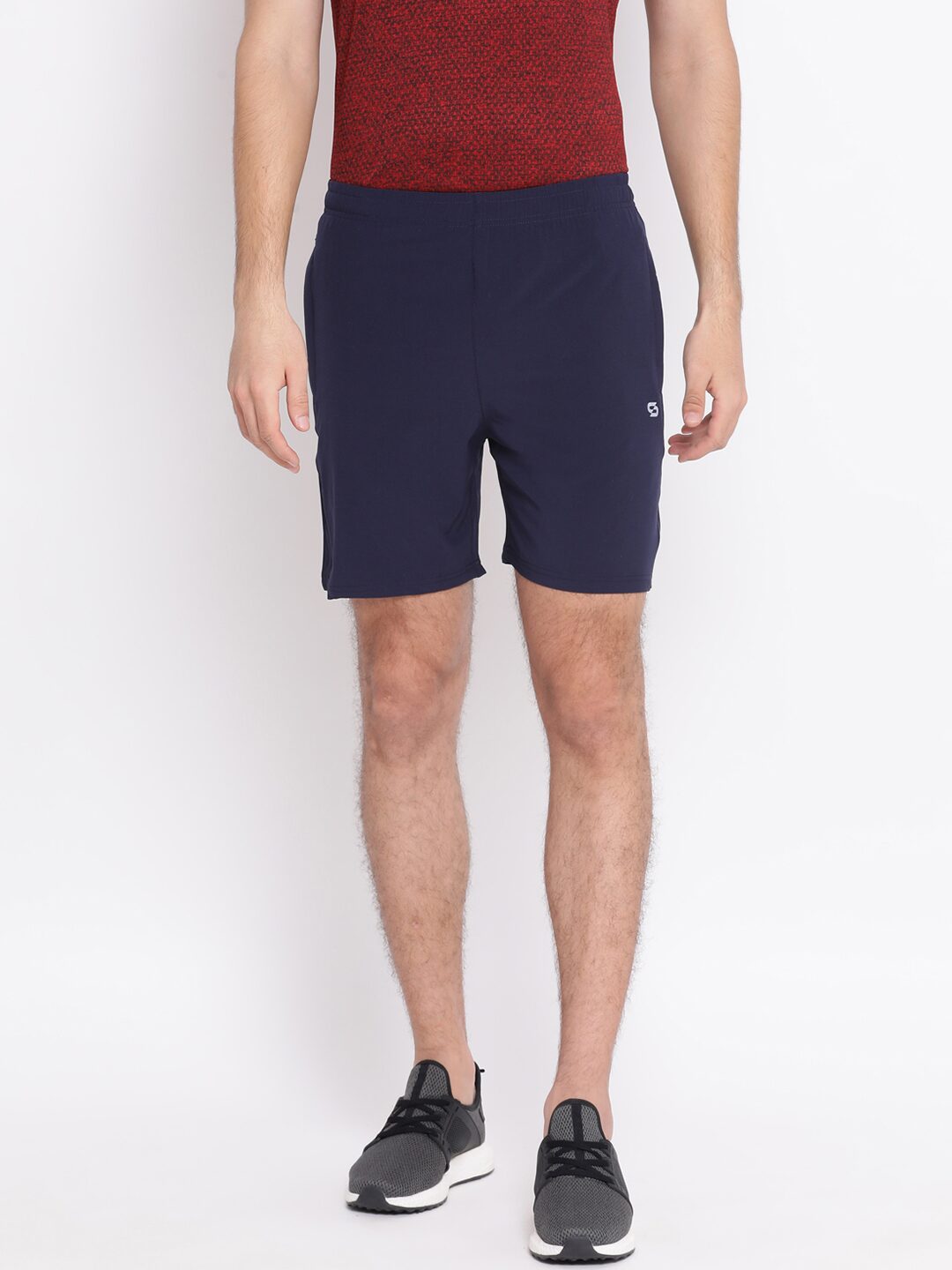 

SPOLEI Polyester Solid Blue Color Sports Shorts for Men