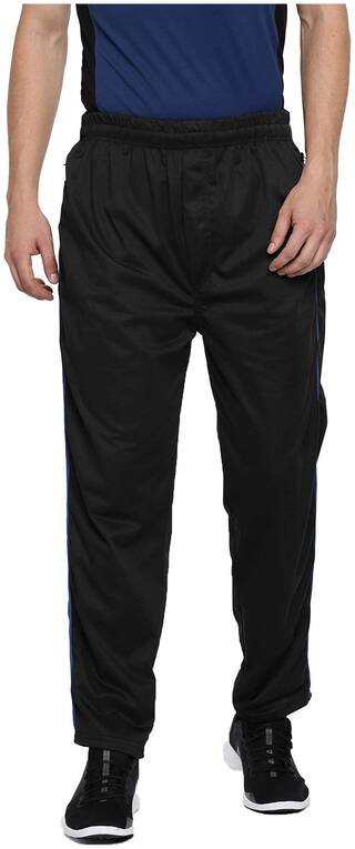Sports52 Wear Men's Polyester Black Track Pants