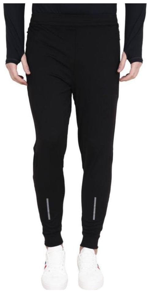 

Sportswear Black Polyester Lycra Trackpant