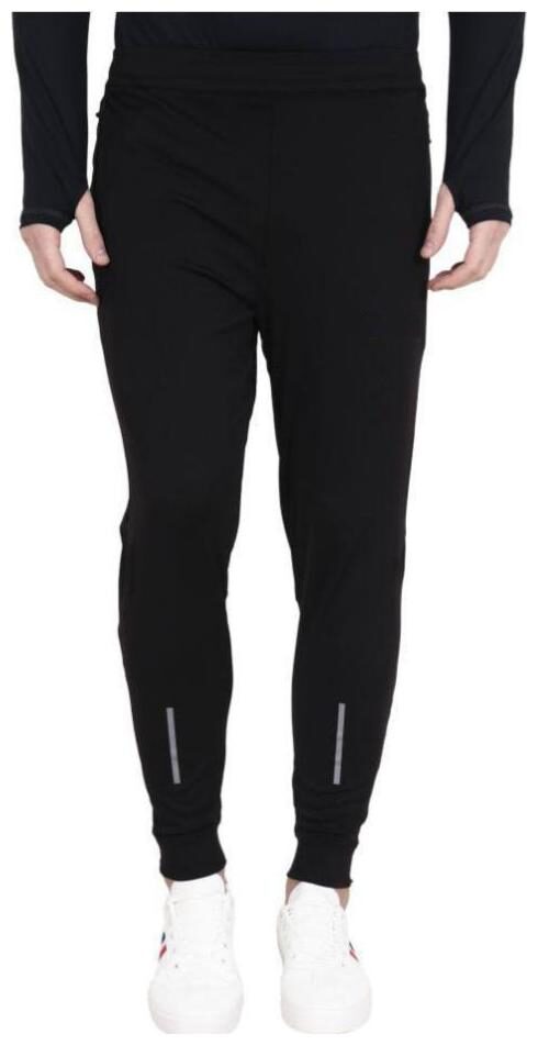 

Sportswear Black Polyester Lycra Trackpant