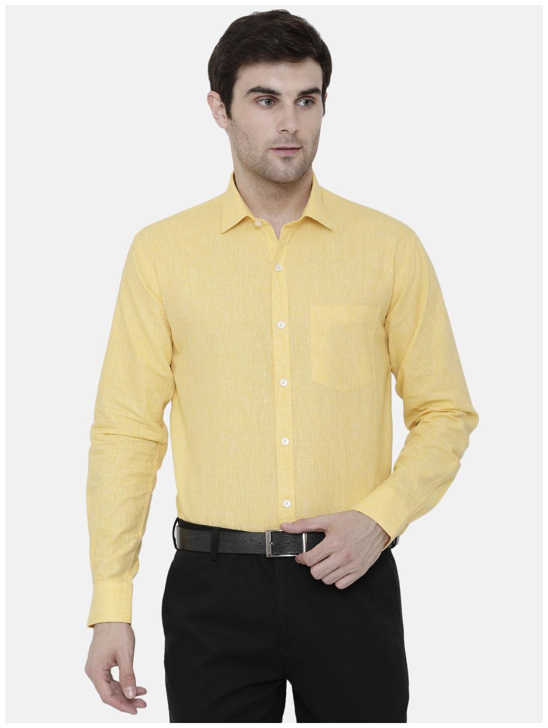 

Linen Club Men Regular fit Formal Shirt - Yellow