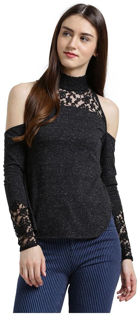 

Texco Women Solid Regular top - Black