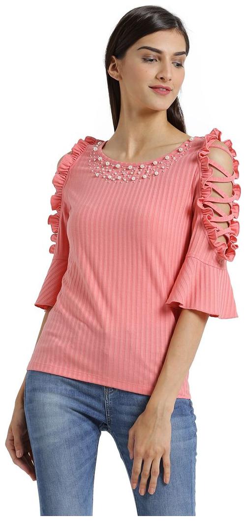 

Texco Women Solid Regular top - Pink