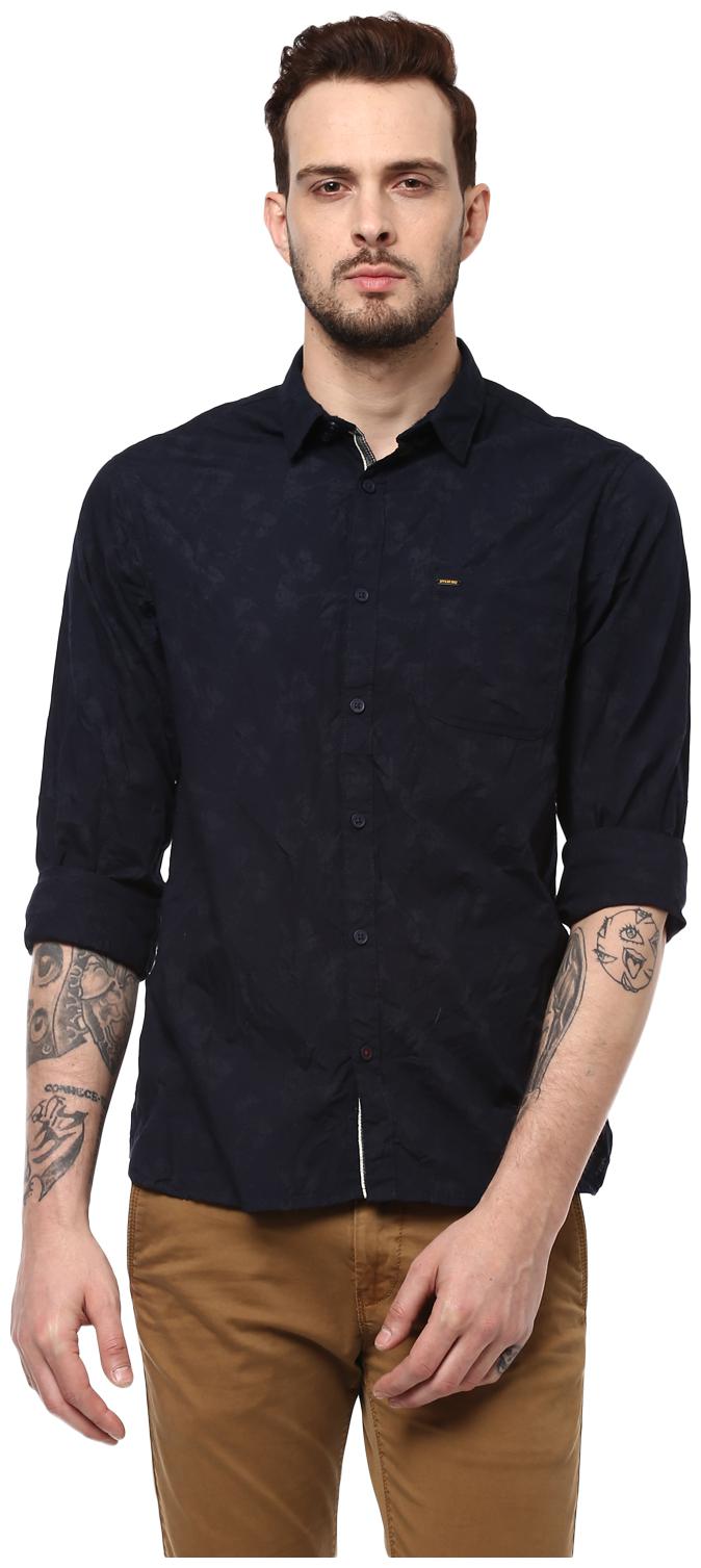 

Spykar Men Blue Printed Slim Fit Casual Shirt