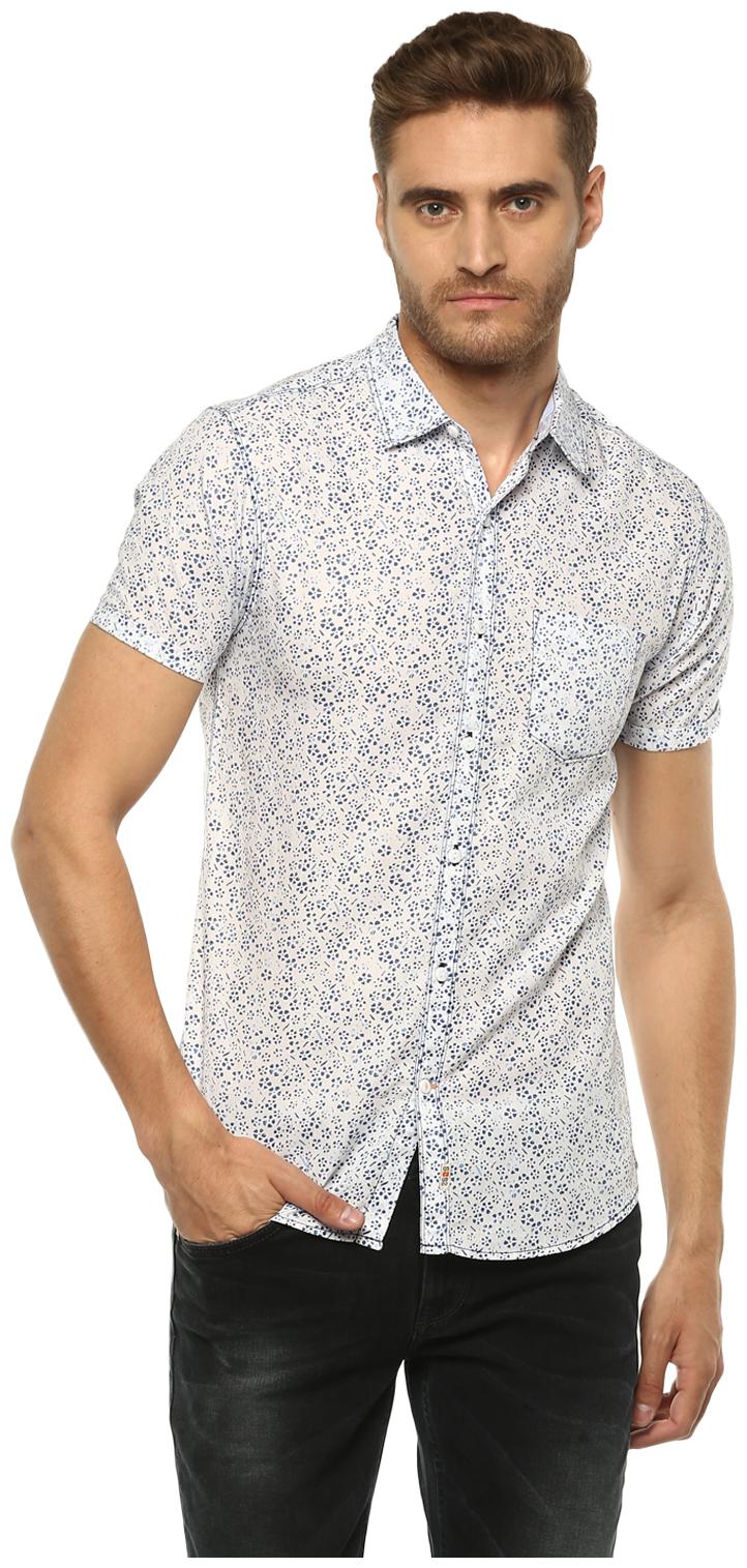 

Spykar Men Blue Printed Slim Fit Casual Shirt
