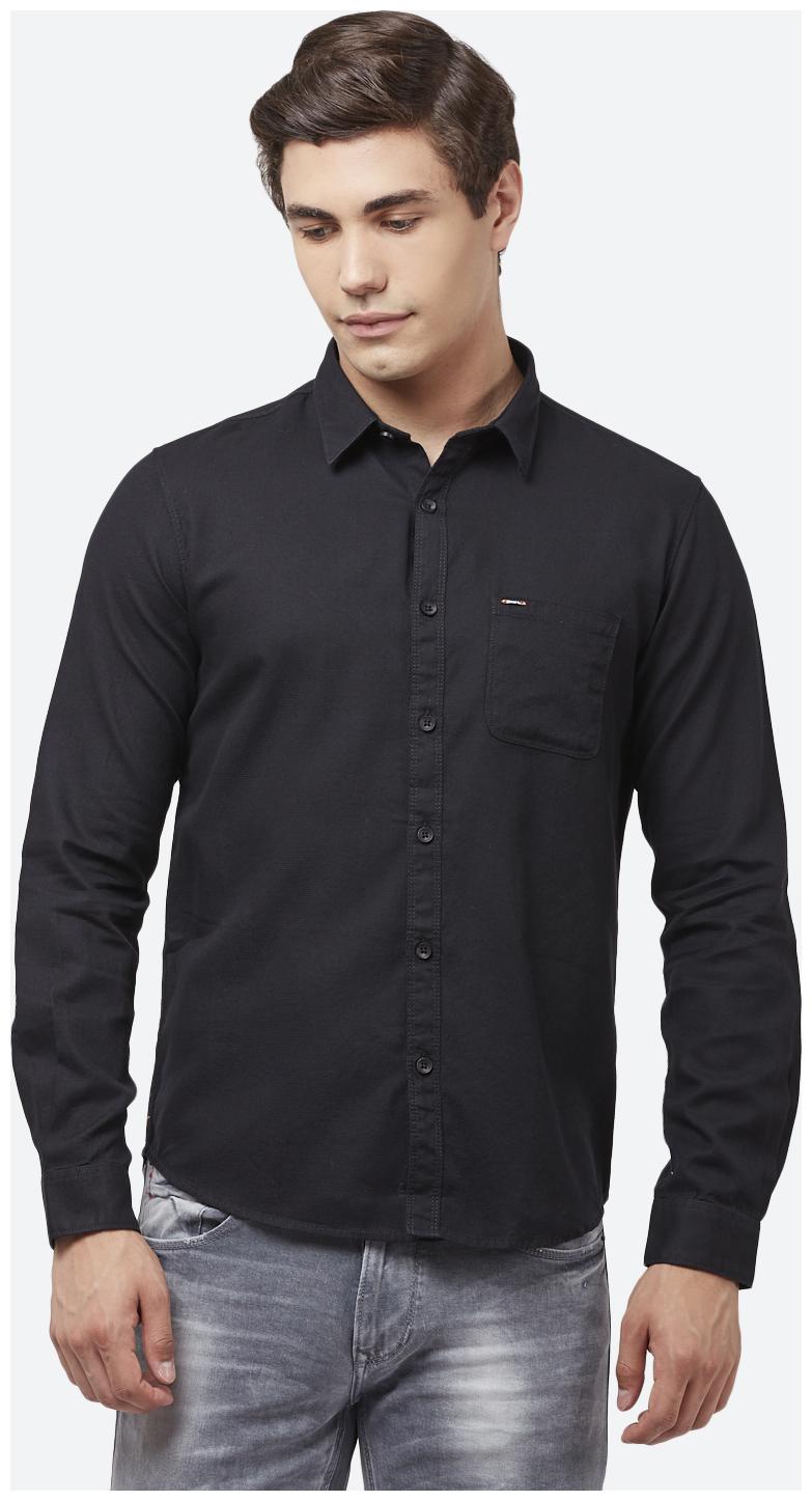 

Spykar Men Black Solid Slim Fit Casual Shirt