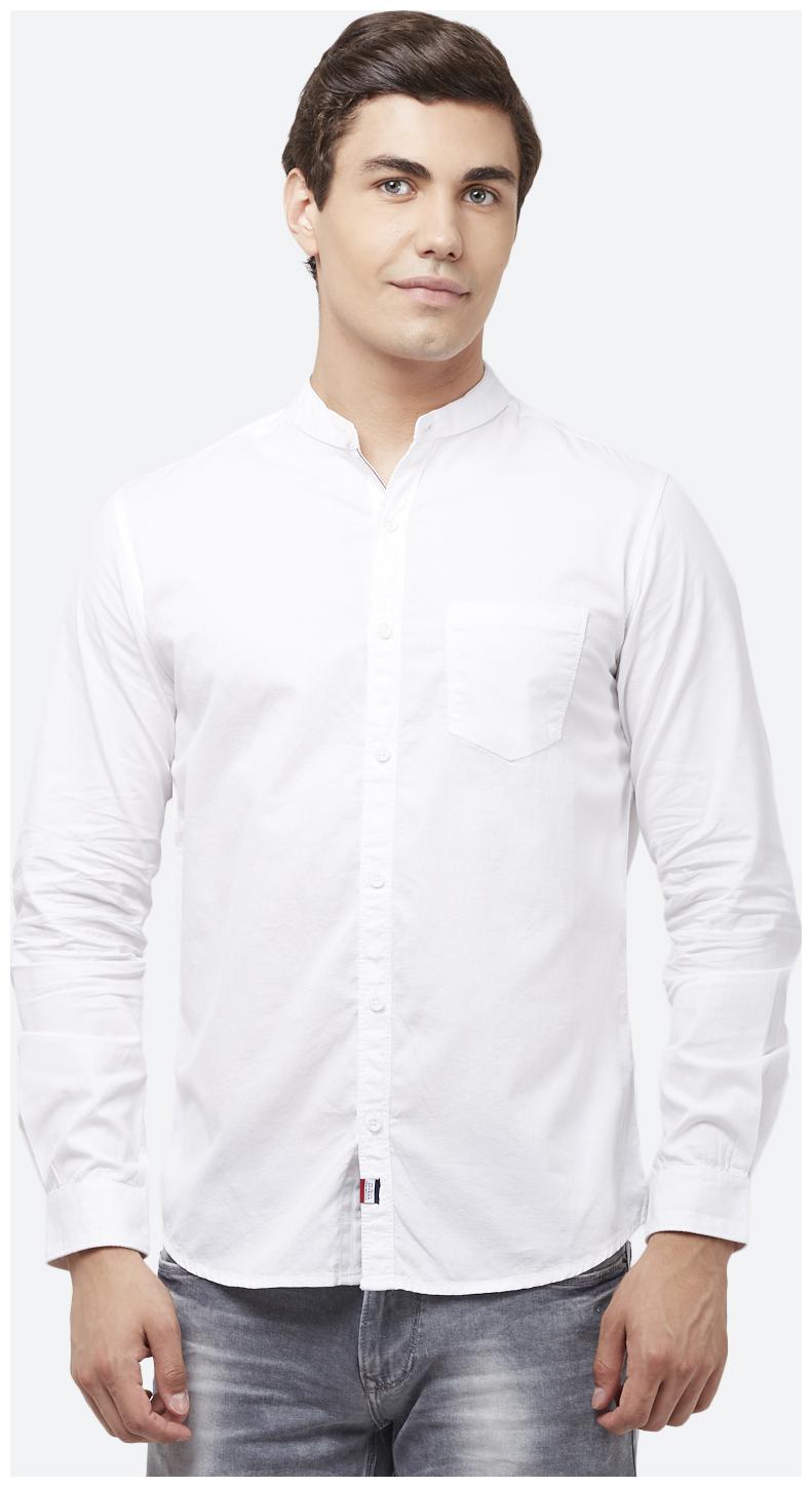 

Spykar Men White Solid Slim Fit Casual Shirt