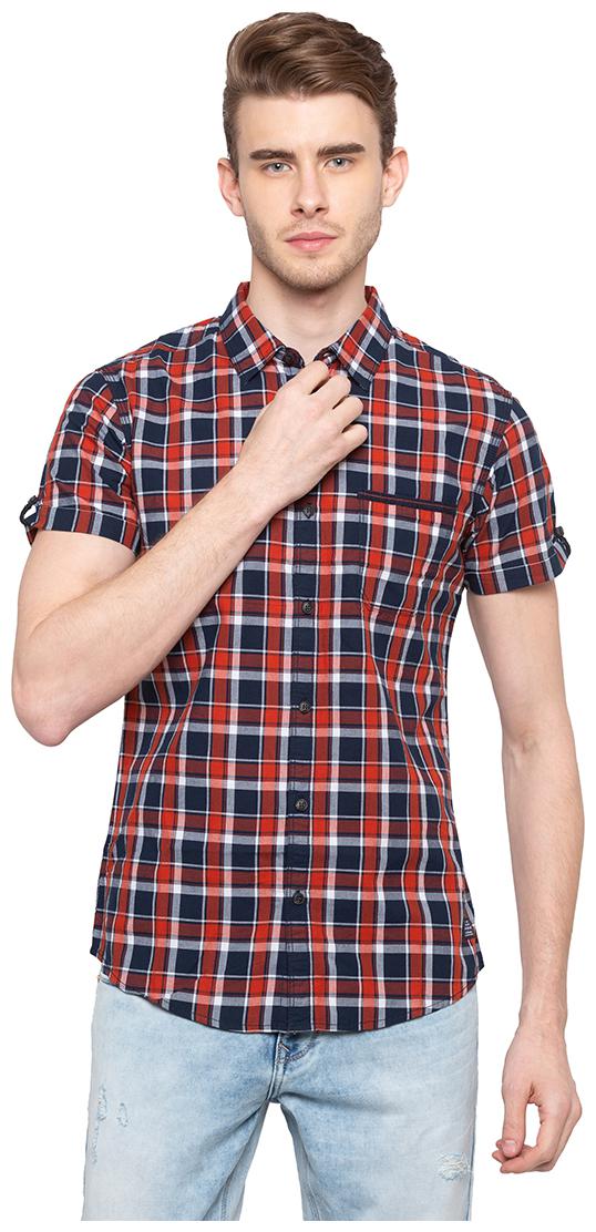 

Spykar Men Multi Checked Slim Fit Casual Shirt