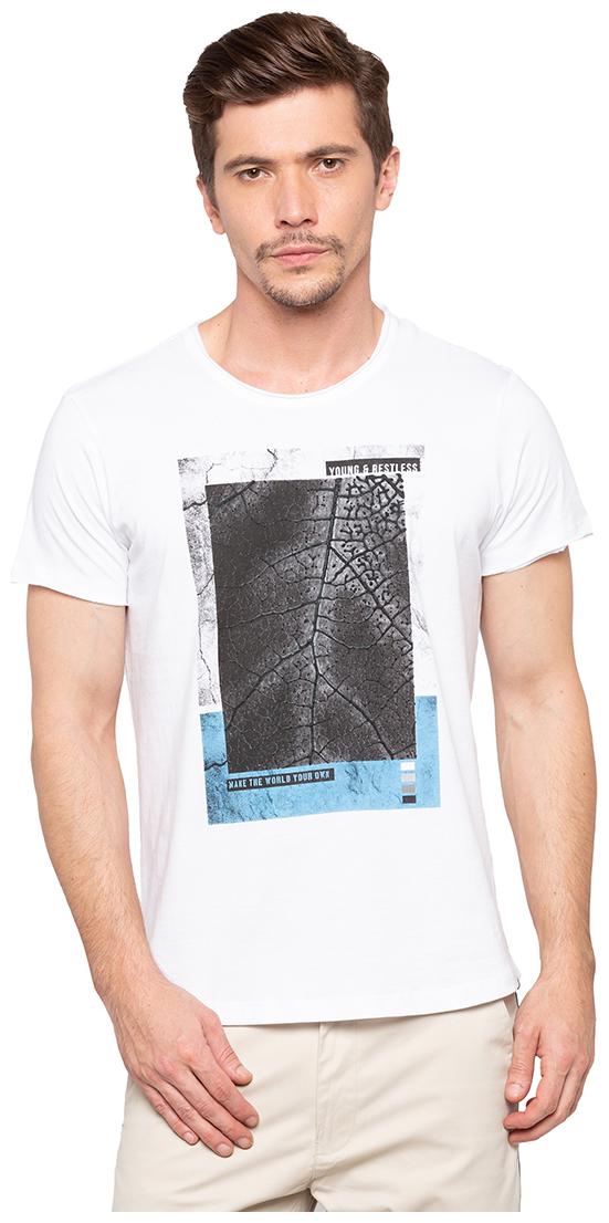

Spykar Men White Slim fit Cotton Round neck T-Shirt - Pack Of 1