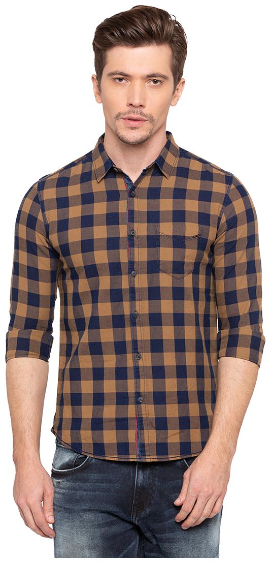 

Spykar Men Multi Checked Slim Fit Casual Shirt