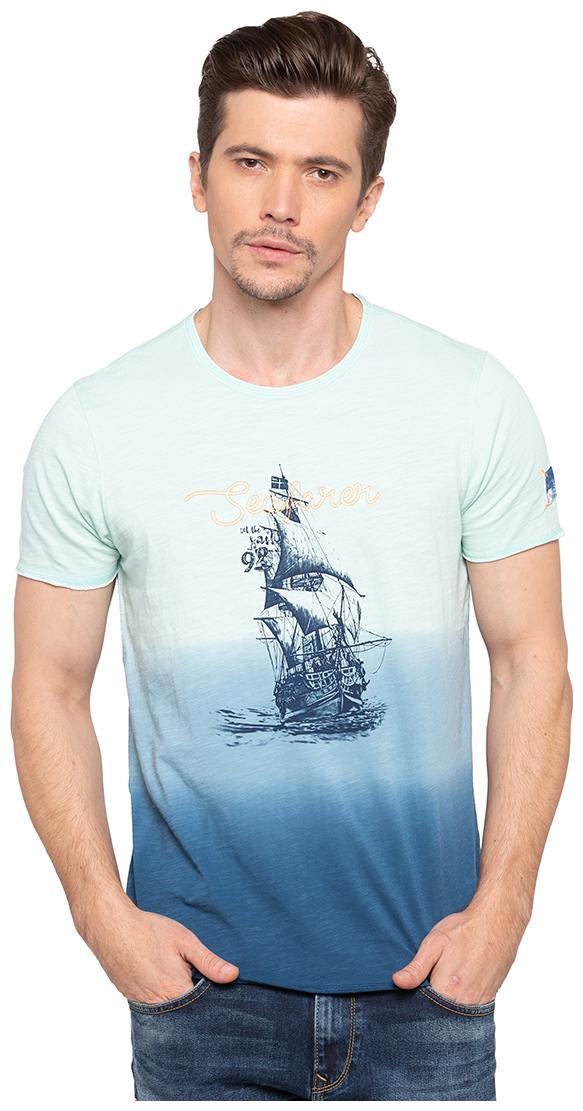 

Spykar Men Blue Slim fit Cotton Round neck T-Shirt - Pack Of 1