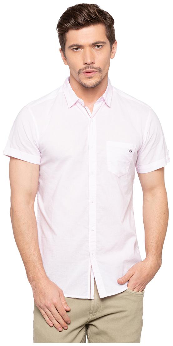 

Spykar Men Pink Solid Slim Fit Casual Shirt