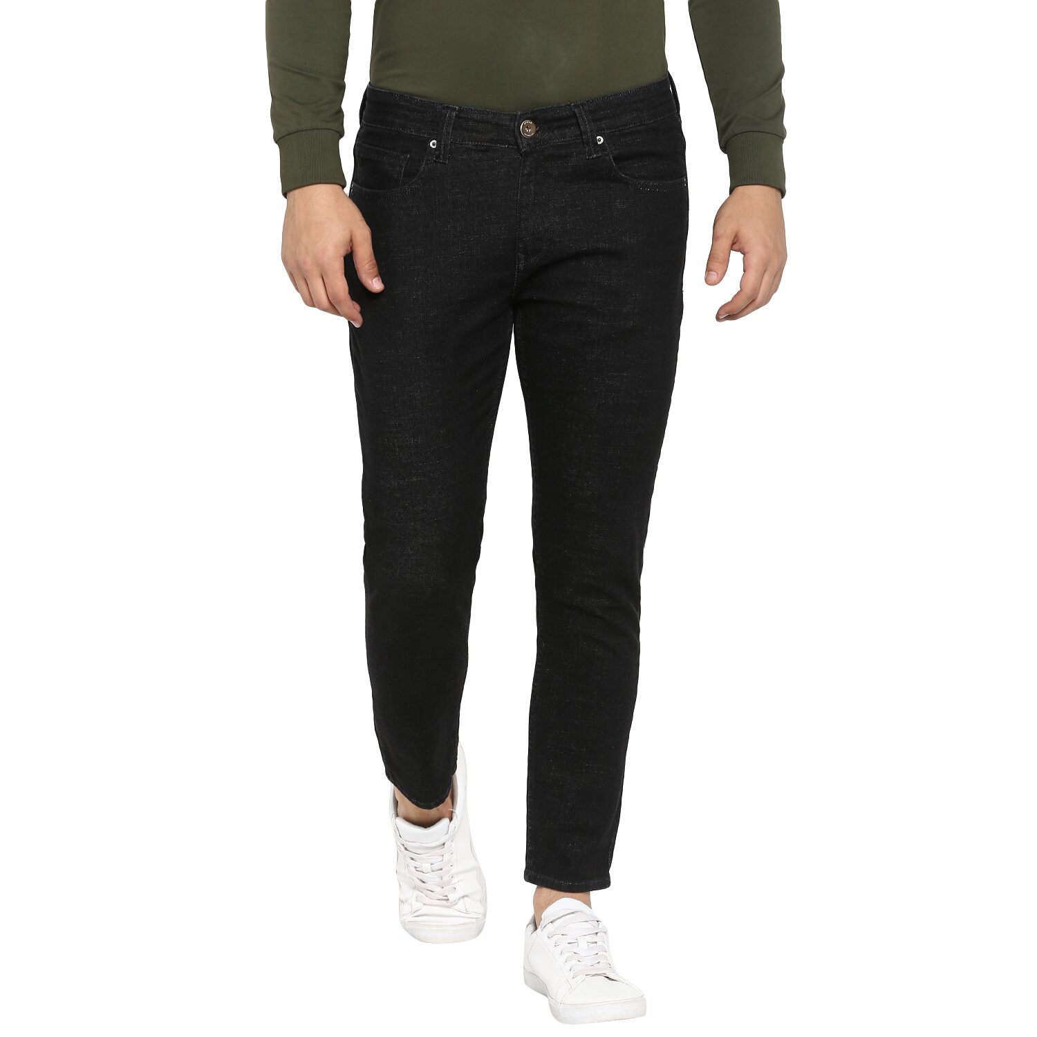 

Spykar Men Black Tapered Fit Jeans
