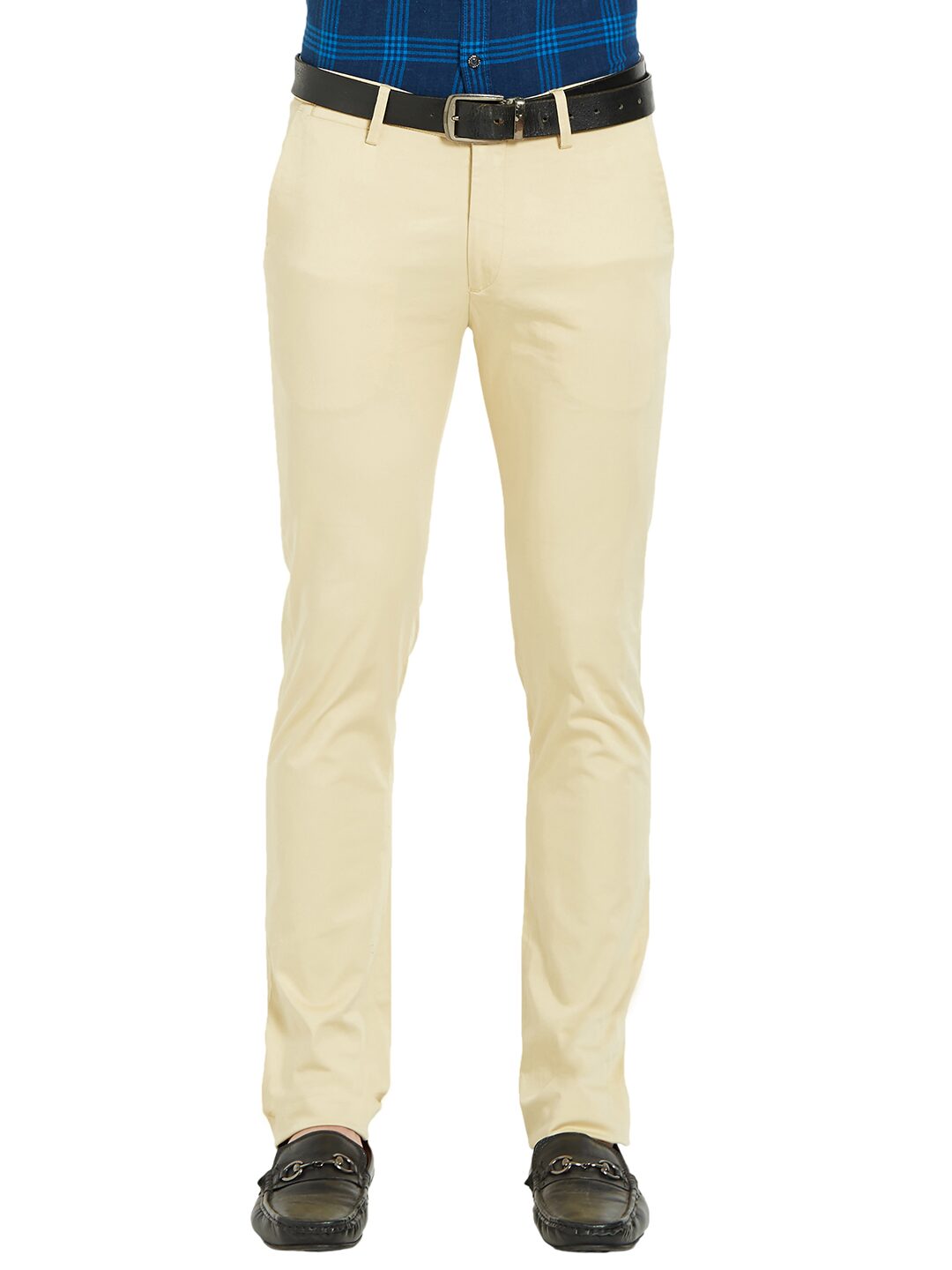 

Spykar Men Solid Slim Fit Formal Trouser - Beige
