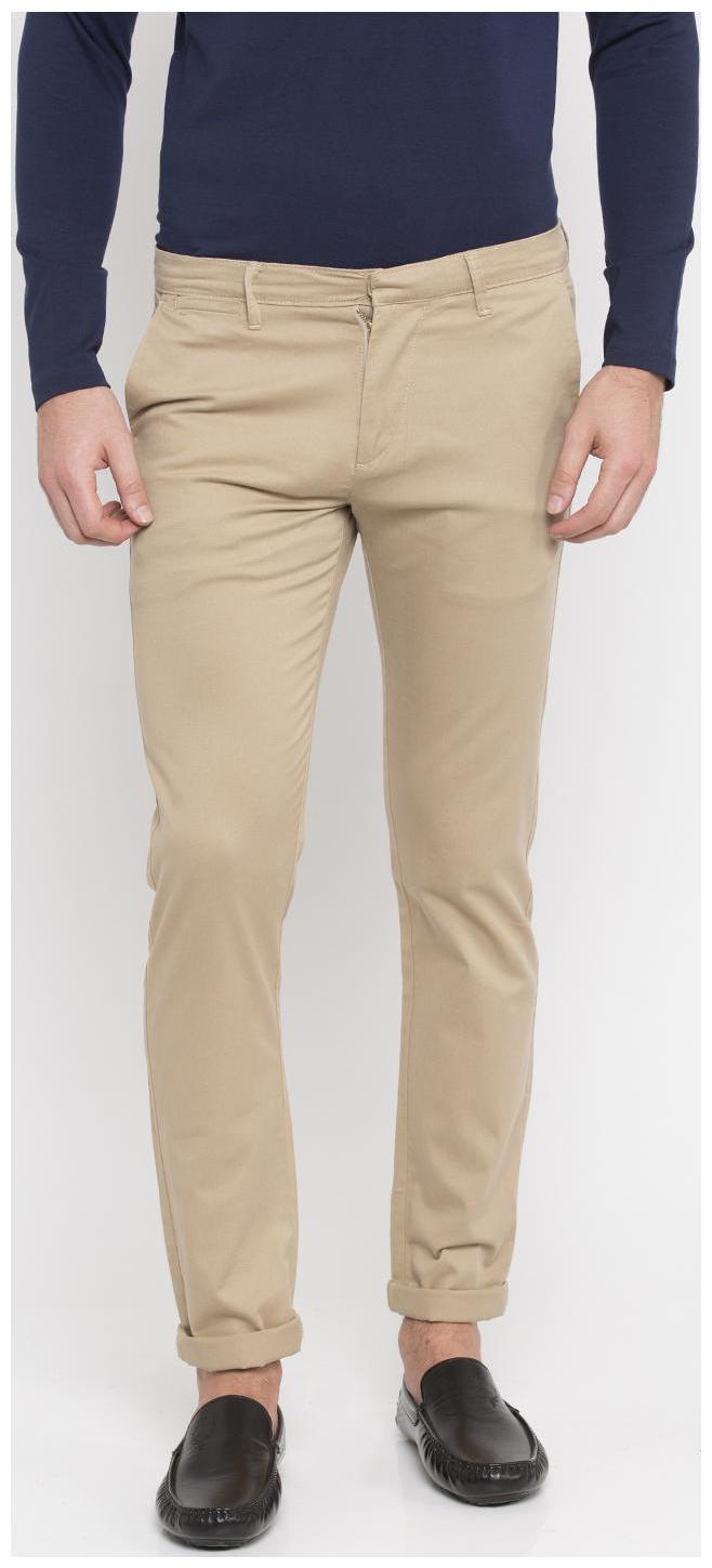 

Spykar Men Beige Solid Slim fit Chinos