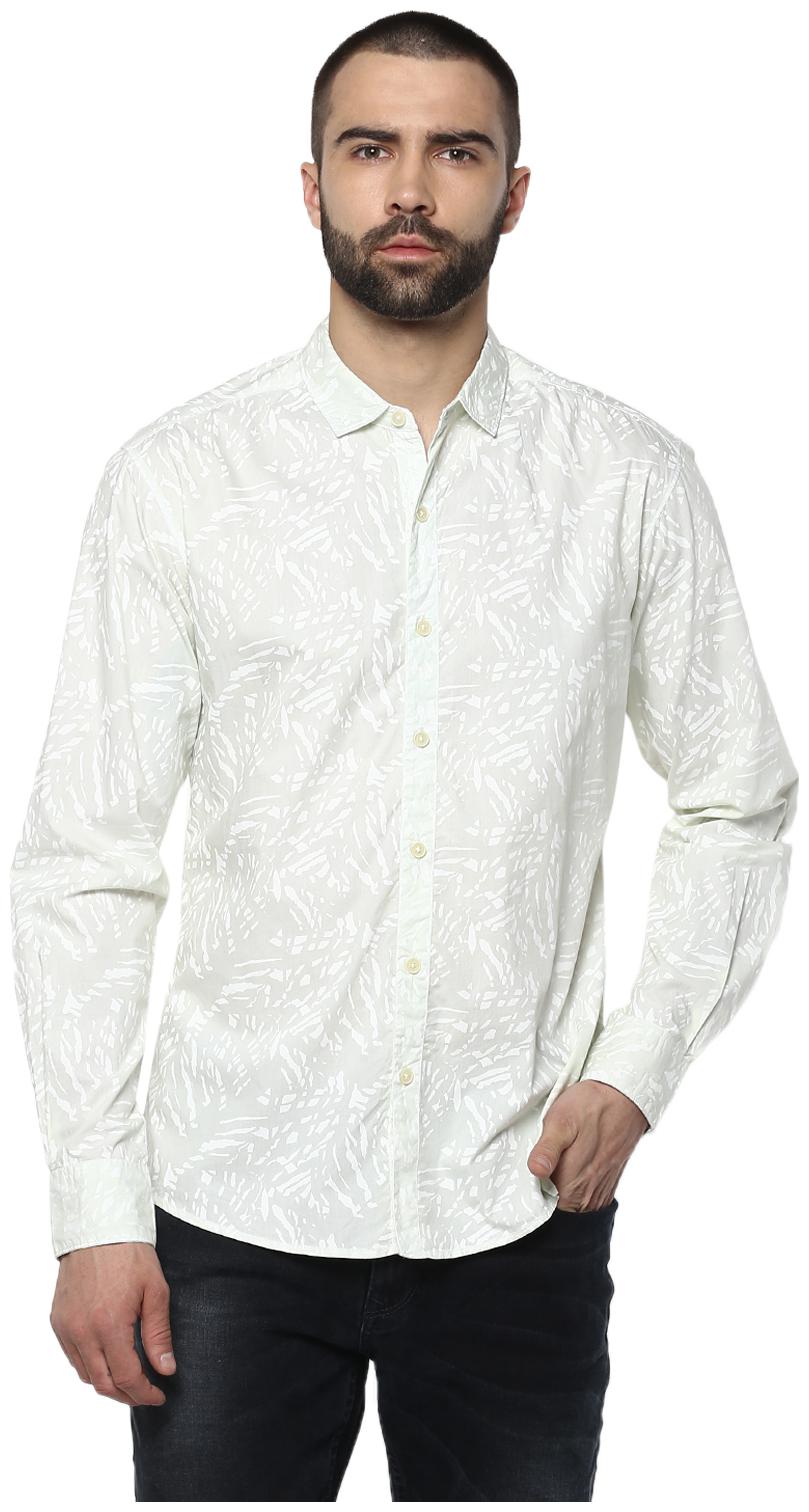 

Spykar Men Green Printed Slim Fit Casual Shirt