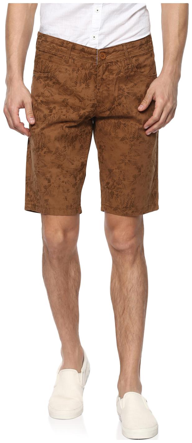 

Spykar Men Cotton Blend Shorts Brown
