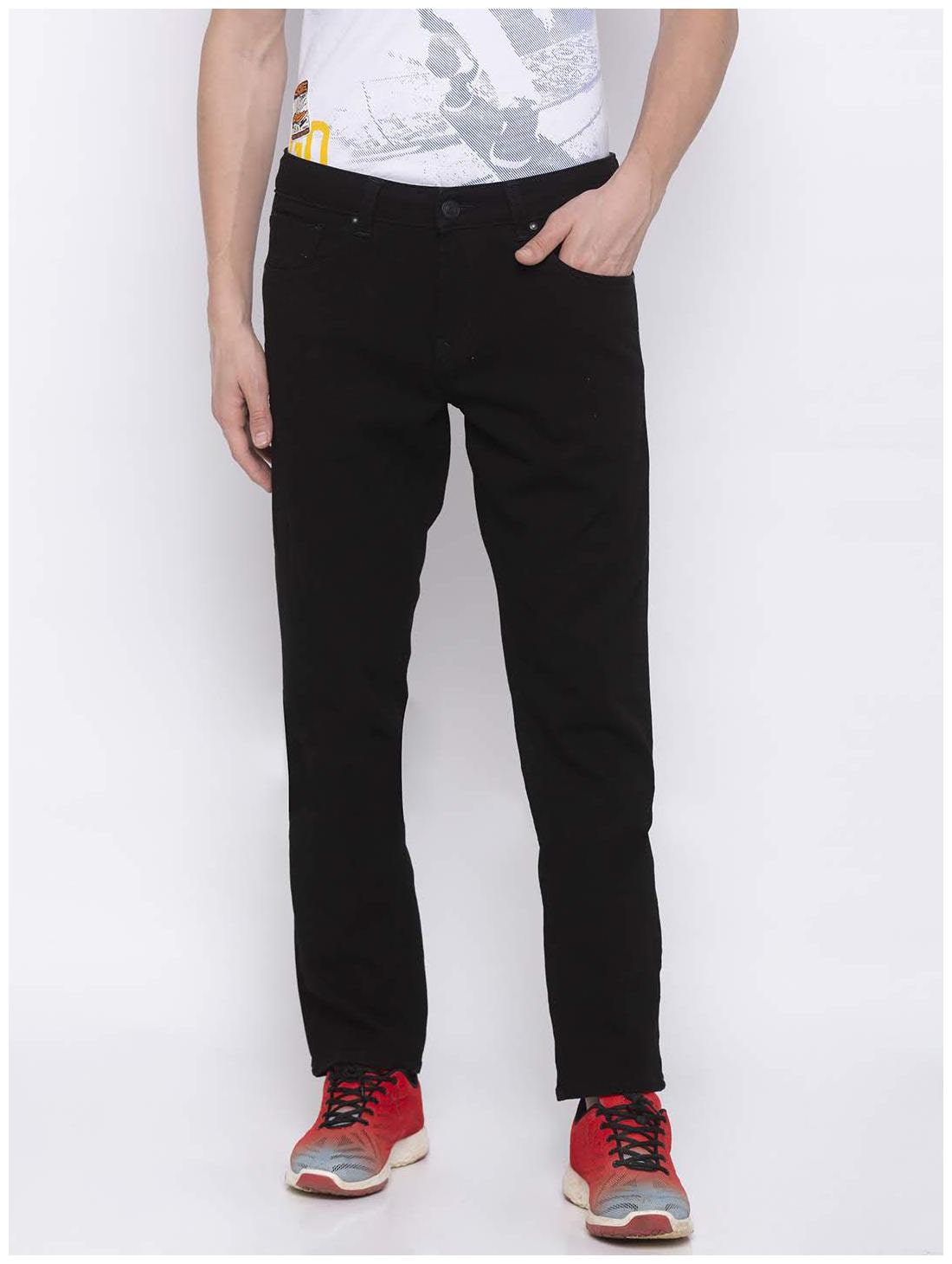 

Spykar Men Black Straight Fit Jeans