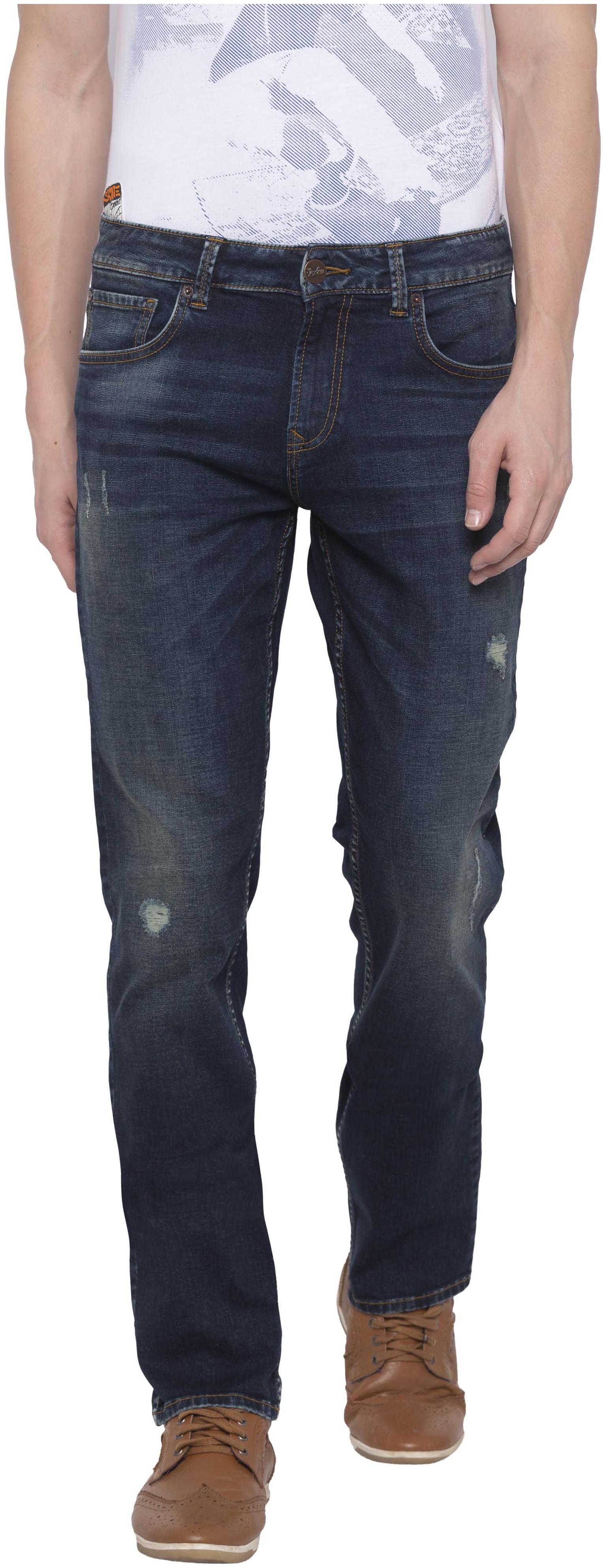 

Spykar Men Black Straight Fit Jeans