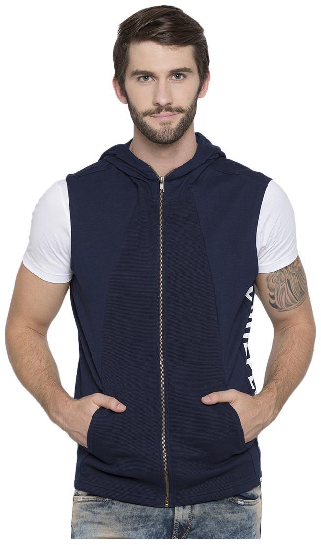 

Spykar Men Blue Solid Quilted jacket