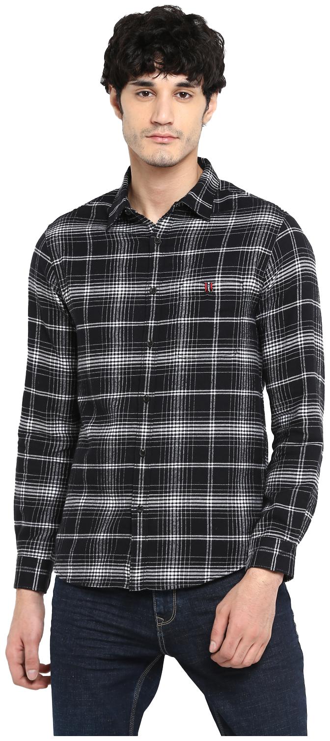 

Spykar Men Black Checked Slim Fit Casual Shirt