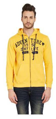

Spykar Men Cotton Hoodie - Yellow