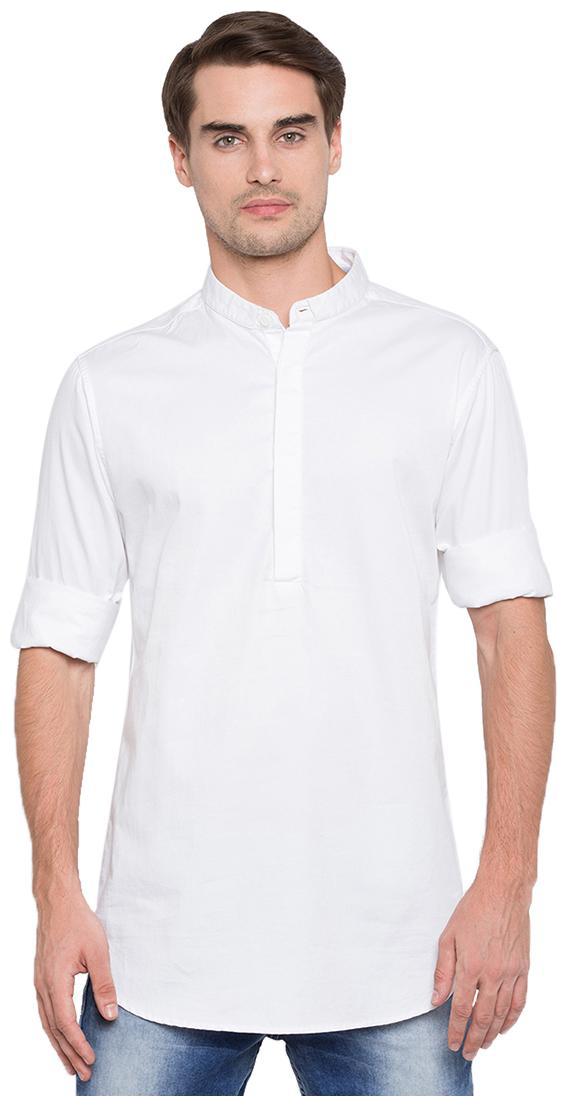 

Spykar Men White Slim Fit Kurta