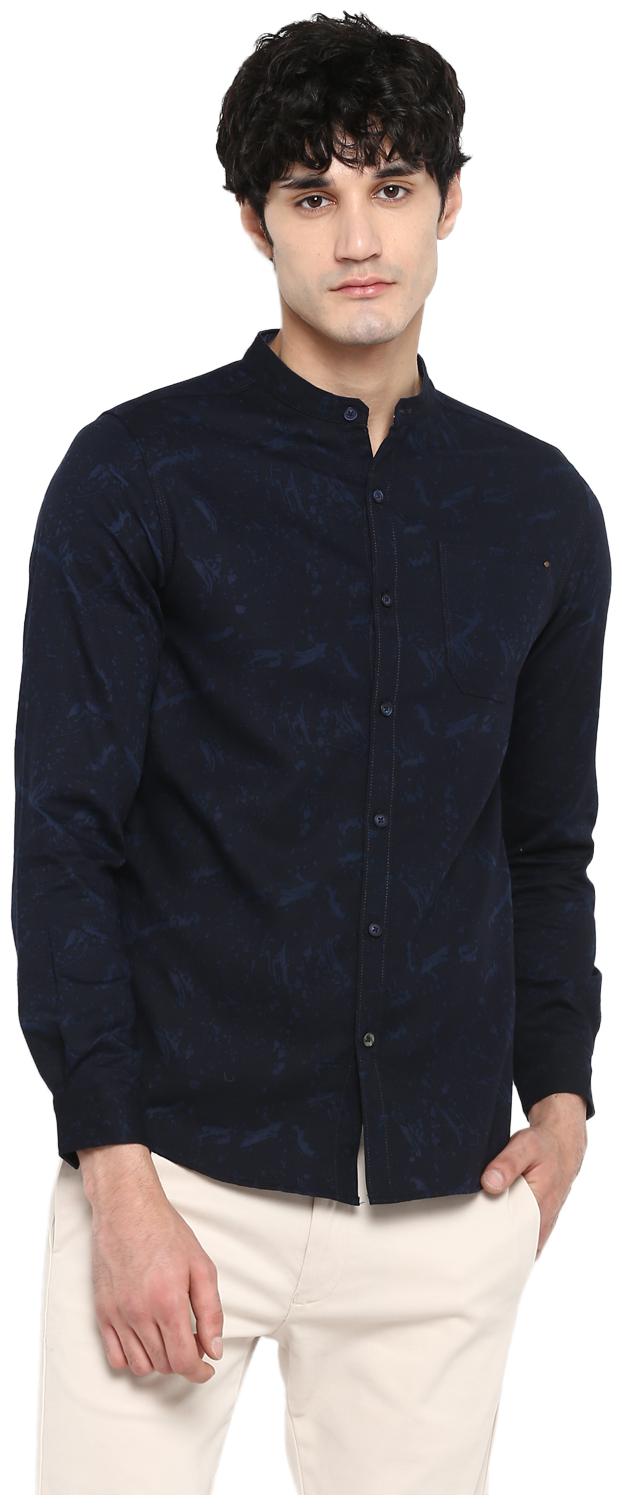 

Spykar Men Blue Printed Slim Fit Casual Shirt