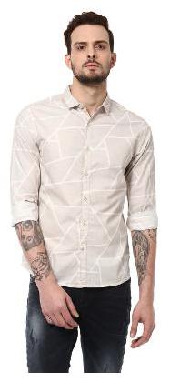 

Spykar Men White Printed Regular Fit Casual Shirt