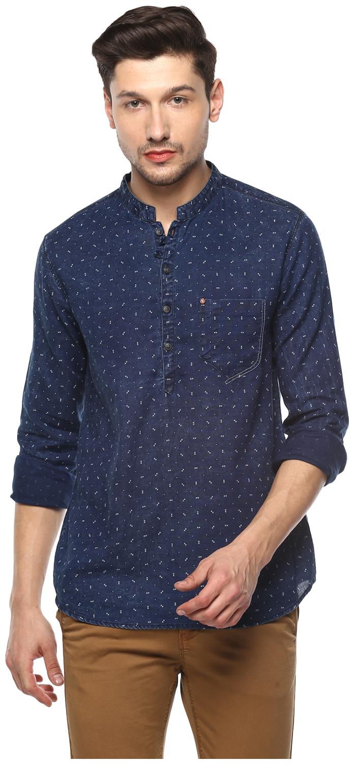 

Spykar Men Blue Printed Slim Fit Casual Shirt
