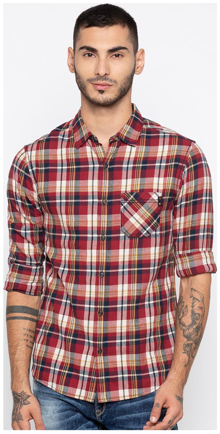 

Spykar Men Multi Checked Slim Fit Casual Shirt