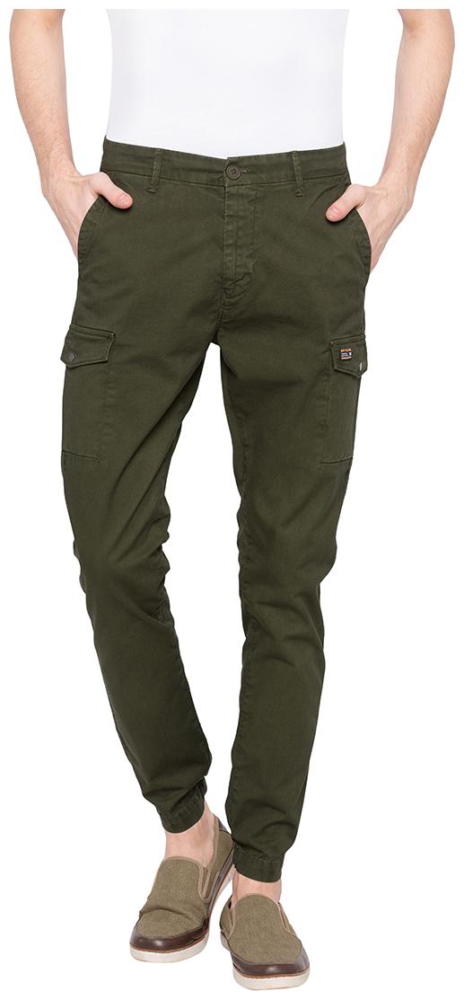

Spykar Men Olive Solid Slim fit Joggers