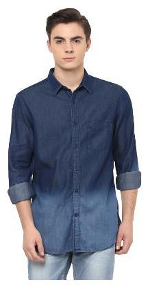 

Spykar Men Blue Faded Slim Fit Casual Shirt