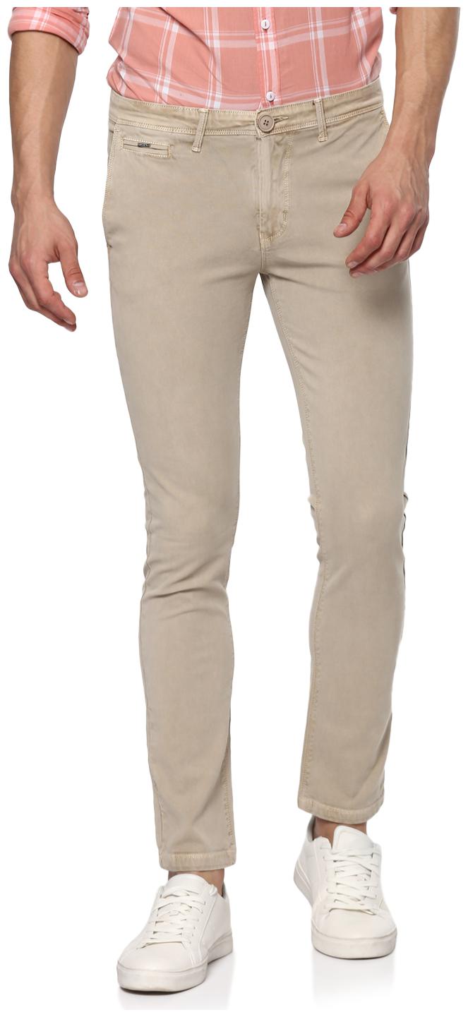 

Spykar Men Beige Solid Slim fit Chinos