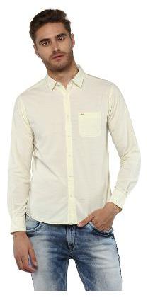 

Spykar Men Yellow Solid Slim Fit Casual Shirt