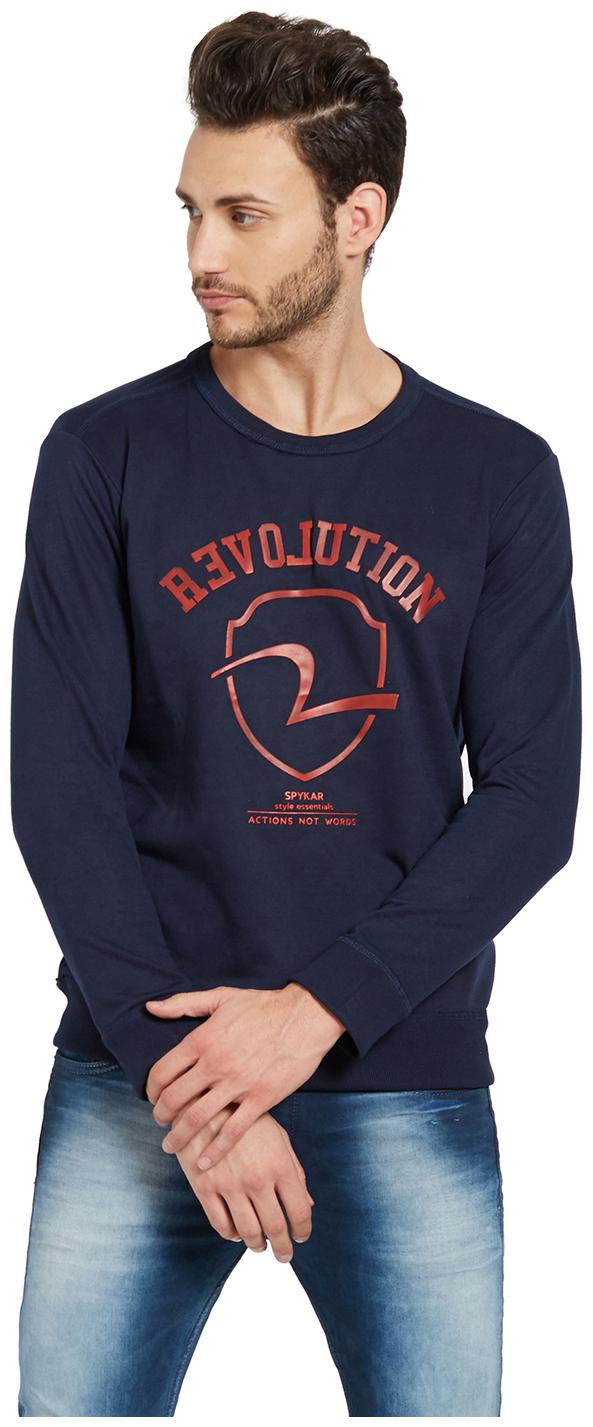 

Spykar Men Blue Round neck Sweatshirt