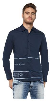 

Spykar Men Blue Abstract Slim Fit Casual Shirt