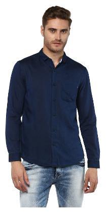 

Spykar Men Blue Solid Slim Fit Casual Shirt