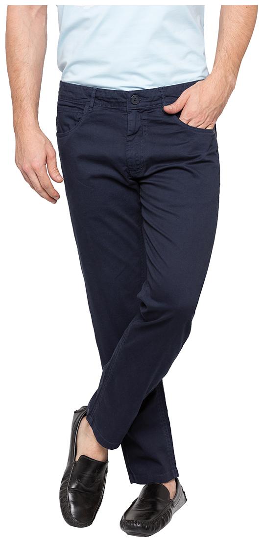 

Spykar Men Navy blue Solid Slim fit Chinos