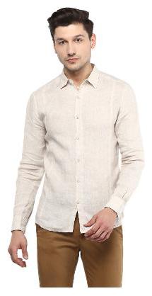 

Spykar Men Cream Solid Slim Fit Casual Shirt
