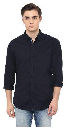 

Spykar Men Blue Solid Slim Fit Casual Shirt