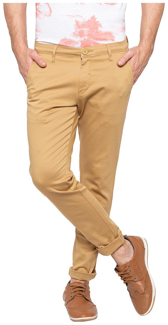 

Spykar Men Brown Solid Slim fit Chinos