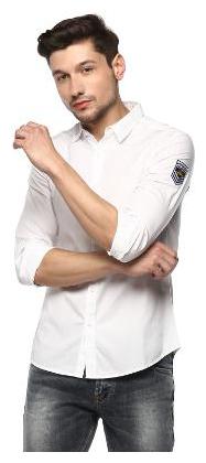 

Spykar Men White Solid Slim Fit Casual Shirt
