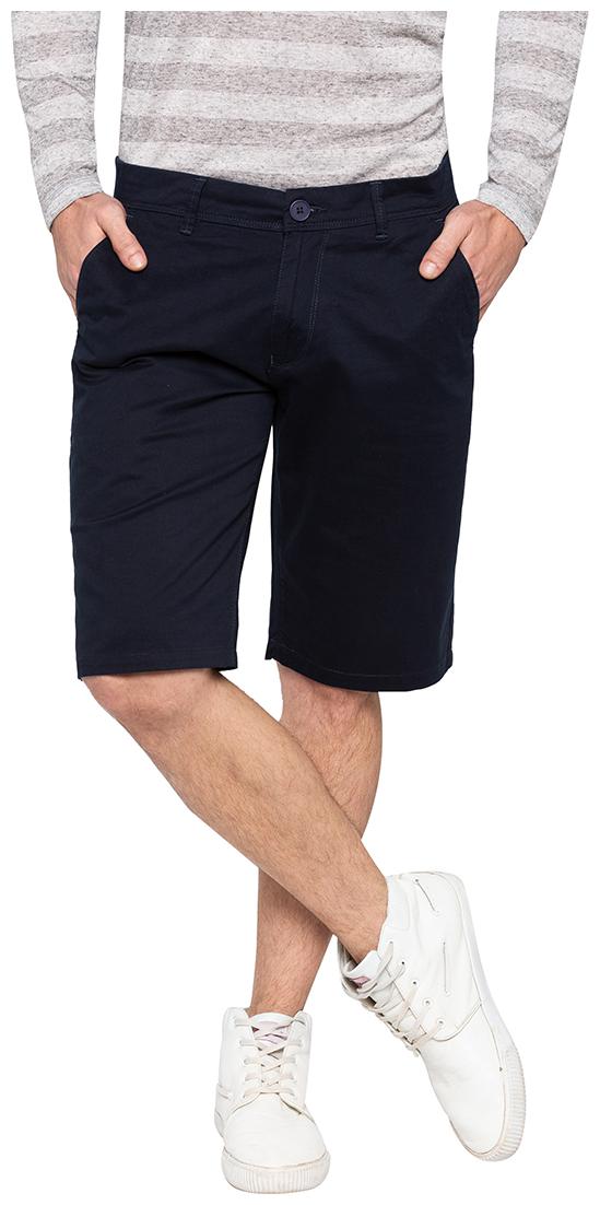 

Spykar Men Navy Blue Slim Fit Regular Shorts