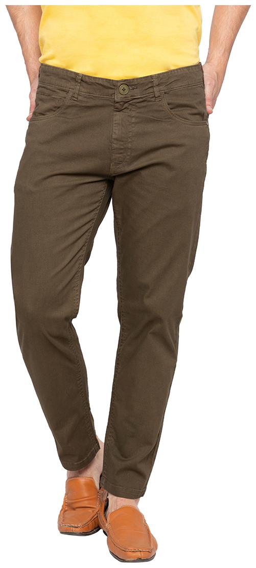 

Spykar Men Olive Solid Slim fit Chinos