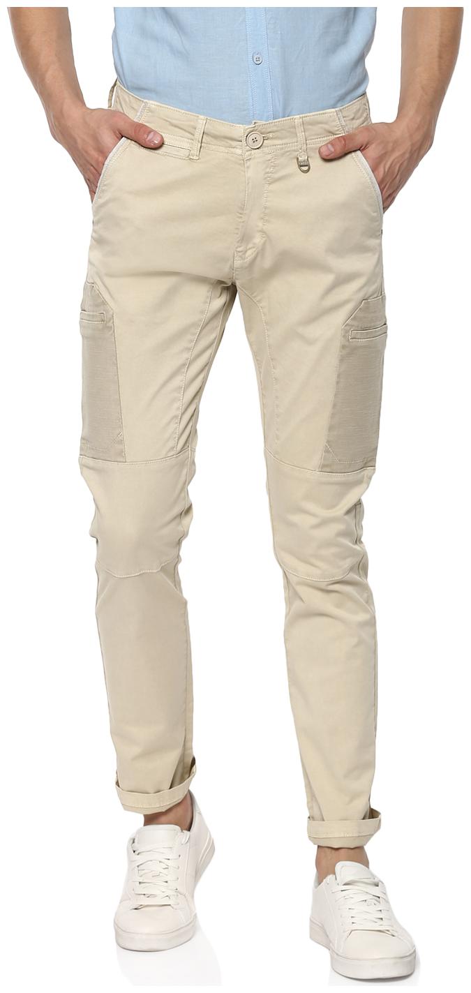 

Spykar Men Beige Solid Slim fit Cargos