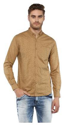 

Spykar Men Beige Printed Slim Fit Casual Shirt