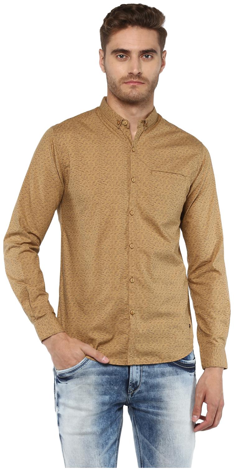 

Spykar Men Brown Solid Slim Fit Casual Shirt