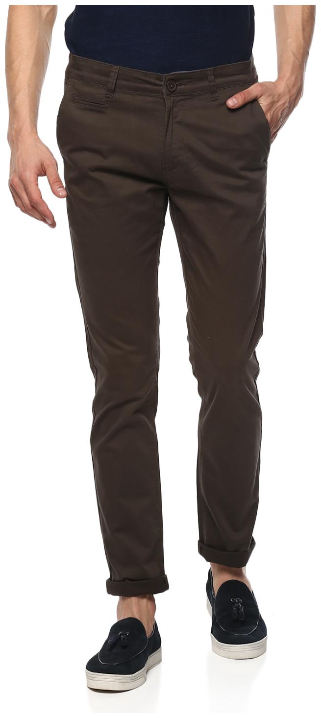 

Spykar Men Olive Solid Slim fit Chinos